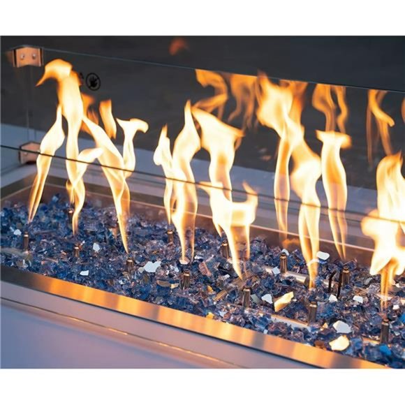 10-Pound Fire Glass - 1/4 inch Reflective Tempered Fire Glass, Pacific Blue - Picture 6 of 6